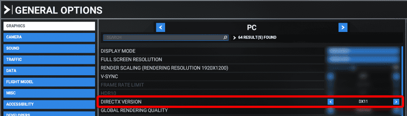 MSFS DX11 Setting